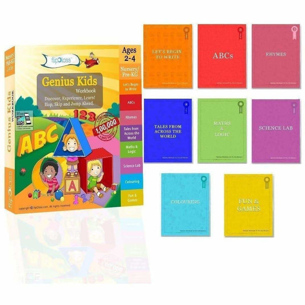 Genius Kids Worksheets for Nursery - Set of 8 Workbooks for Pre-KG