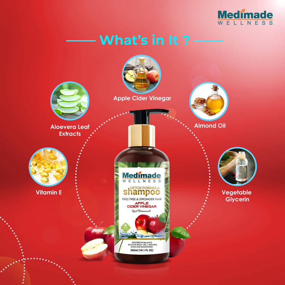 Medimade Wellness Detox Formula Shampoo Apple Cider Vinegar - Distacart