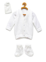 Thumbnail for Chutput Kids Cute White Coloured Solid Pullover Sweater - Distacart