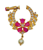 Thumbnail for AD Ruby Floral Nose Ring