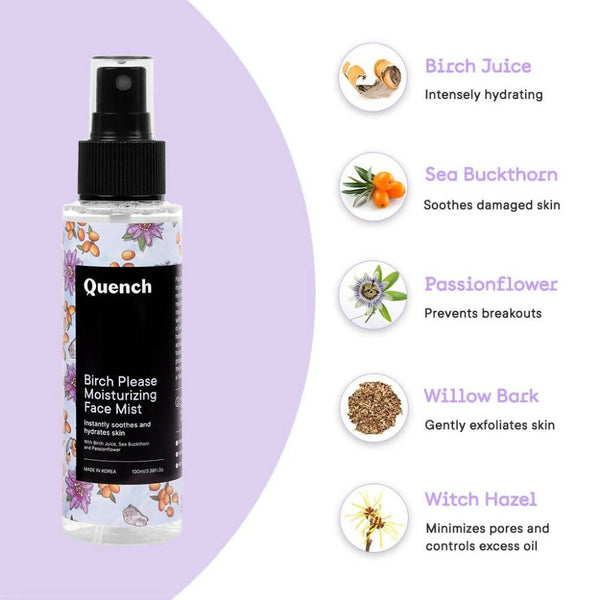 Quench Botanics Birch Please Moisturizing Face Mist - Distacart