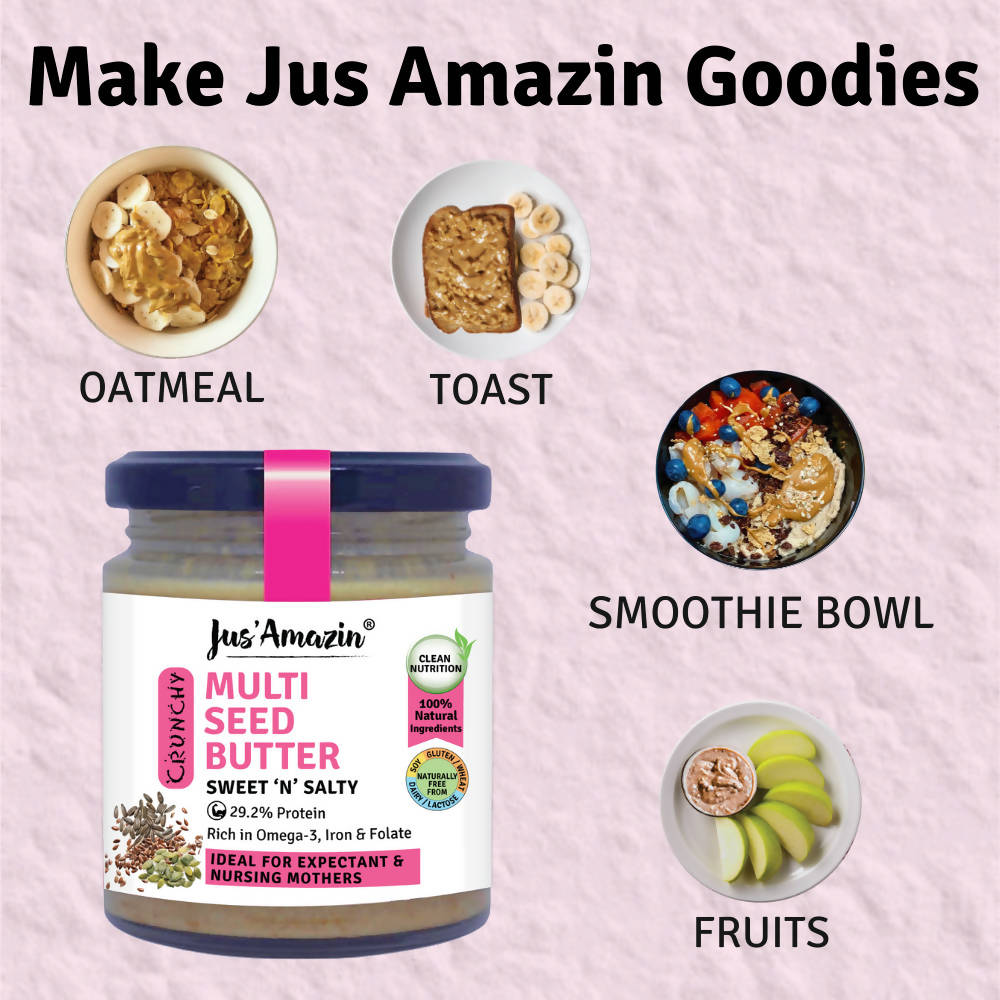 Jus Amazin Multi seed Butter Sweet N Salty - Distacart