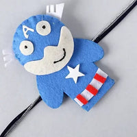 Thumbnail for Captain America Cute Rakhi & Almonds Jar for kids