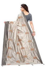 Thumbnail for Vamika Grey Crepe Embroidery Saree (Nirali Grey)