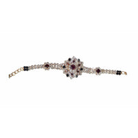 Thumbnail for Rounded Colorful Stones Chain Rakhi - Distacart