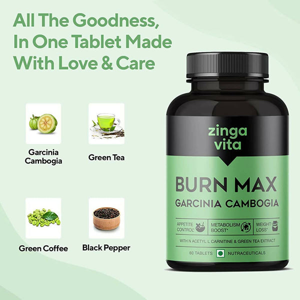Zingavita Burn Max Tablets with Garcinia Cambogia - Distacart