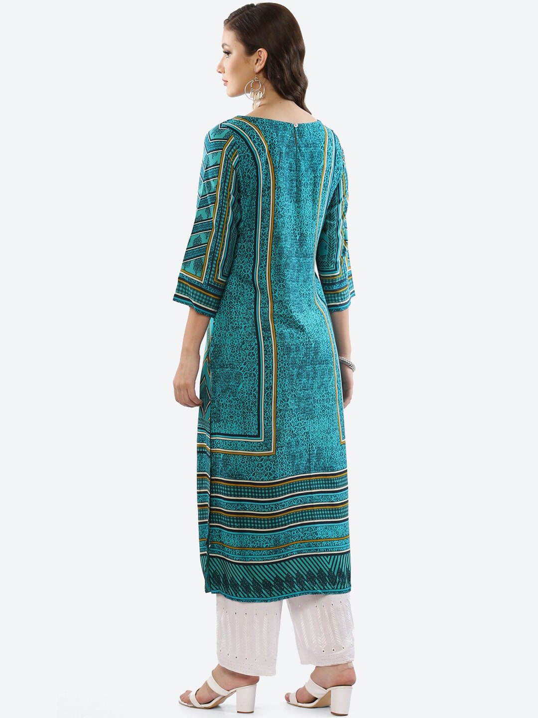 Biba Women Geometric Printed Kurta - Distacart