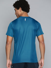 Thumbnail for HRX By Hrithik Roshan Training Men Blue Beast Rapid-Dry Brand Carrier T-shirt - Distacart