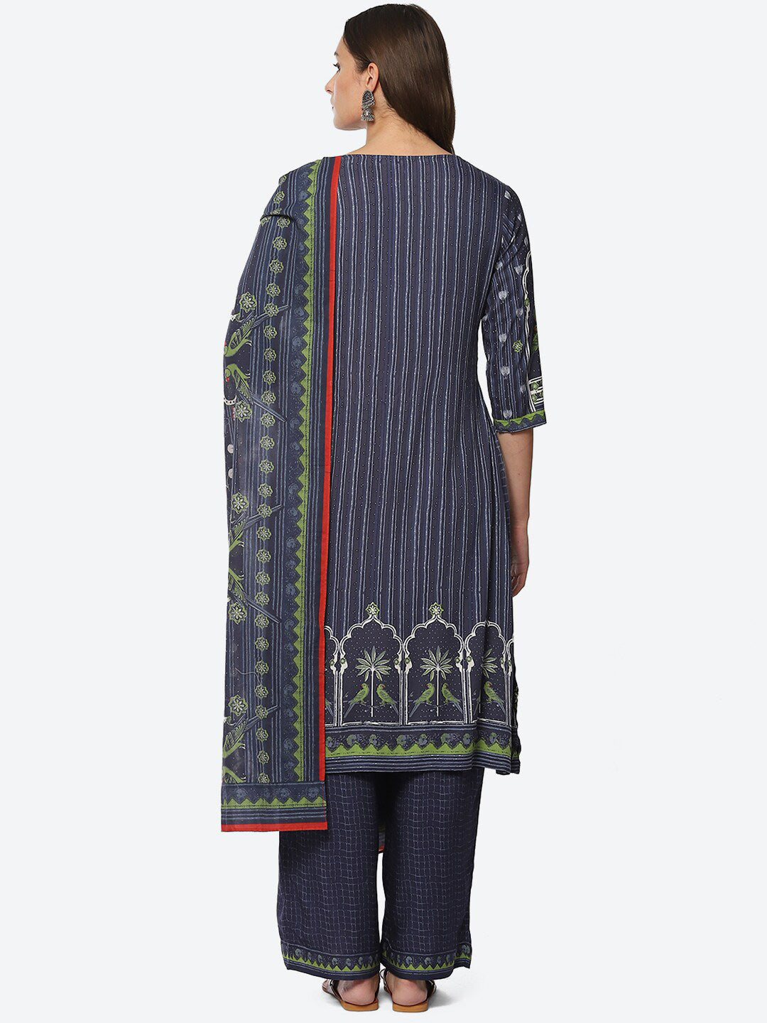 Biba Women Floral Printed Kurta With Palazzos & Dupatta - Distacart