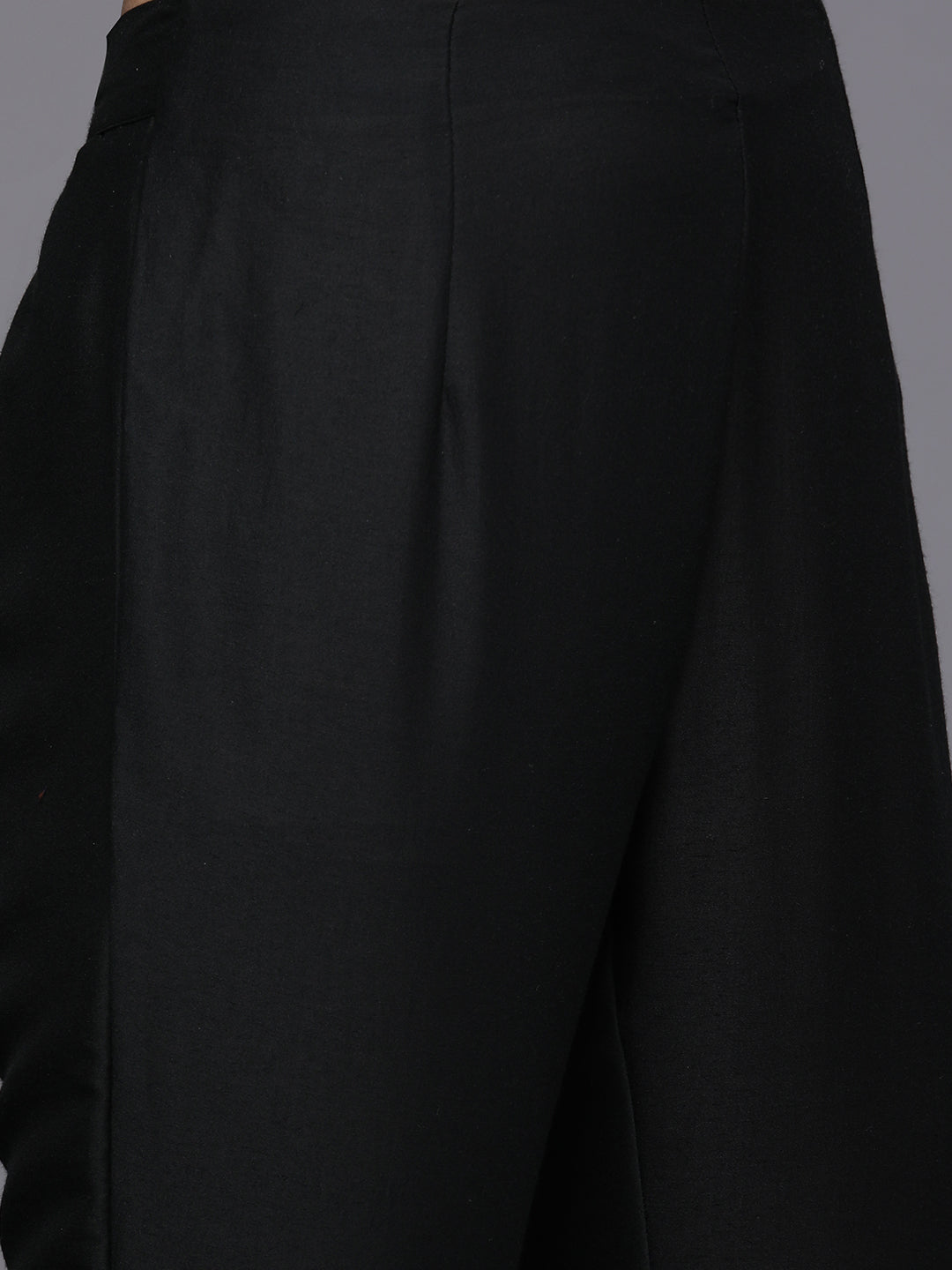 Biba Women Black Printed Kurta with Trousers & With Dupatta - Distacart