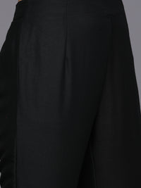 Thumbnail for Biba Women Black Printed Kurta with Trousers & With Dupatta - Distacart