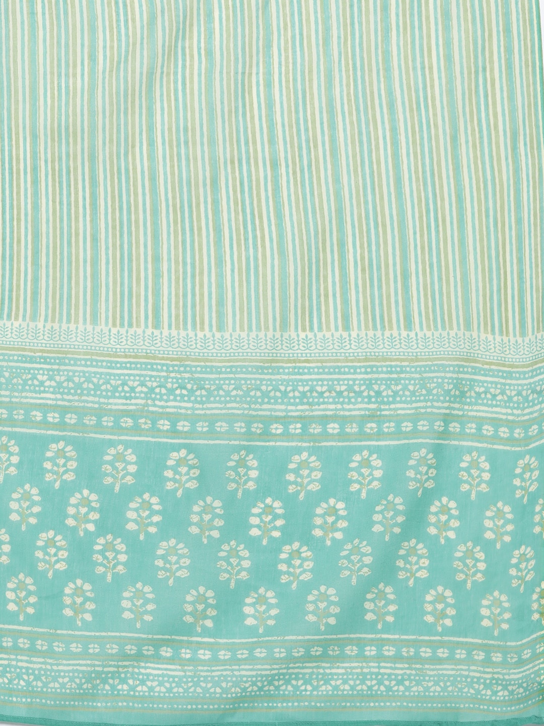 HERE&NOW Women Off White Ethnic Motifs Printed Pure Cotton Kurta with Palazzos & With Dupatta - Distacart