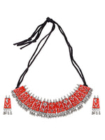 Thumbnail for Cardinal Women Red Chocker Necklace & Earrings Jewellery Set - Distacart