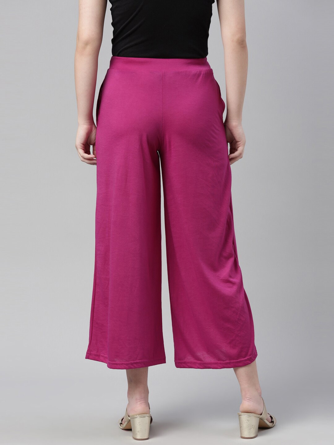 Souchii Purple Knitted Ethnic Palazzos - Distacart