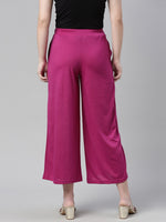 Thumbnail for Souchii Purple Knitted Ethnic Palazzos - Distacart