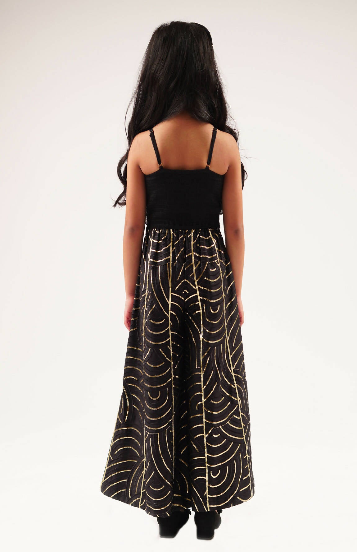 Lil Drama Bollywood Tadka Black Jumpsuit For Girls - Distacart