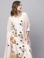 Thumbnail for Kalini Floral Printed Straight Kurta with Trousers & Dupatta - Distacart