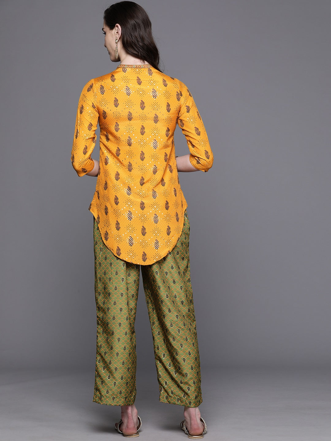 Biba Ethnic Motifs Print Kurti With Palazzos - Distacart