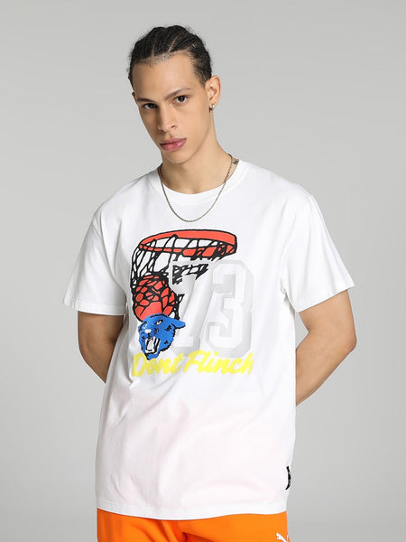 Puma FRANCHISE Basketball Graphic Printed Cotton T-Shirt - Distacart