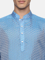 Thumbnail for Sethukrishna Men Blue Kurta with Dhoti Pants - Distacart