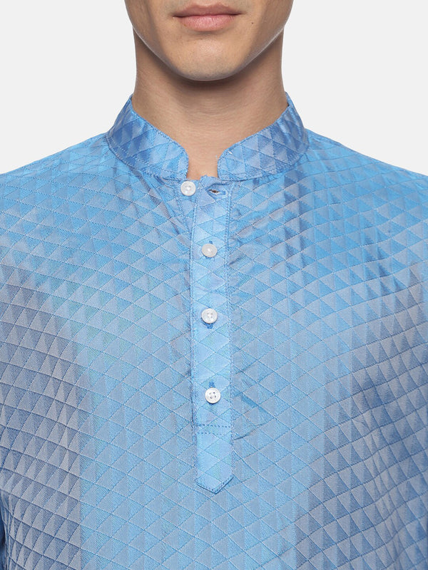 Sethukrishna Men Blue Kurta with Dhoti Pants - Distacart