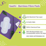 Thumbnail for Saathi Bamboo Fiber Medium Flow Sanitary Napkins Pack