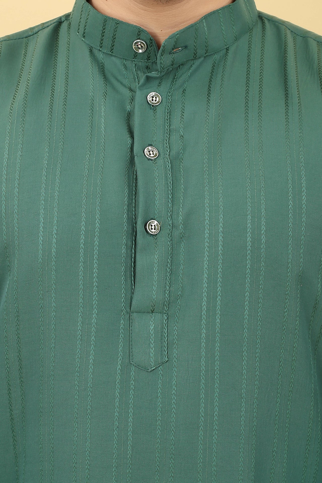 Green Viscose Polyester Solid Men's Kurta - Mahotsav - Distacart