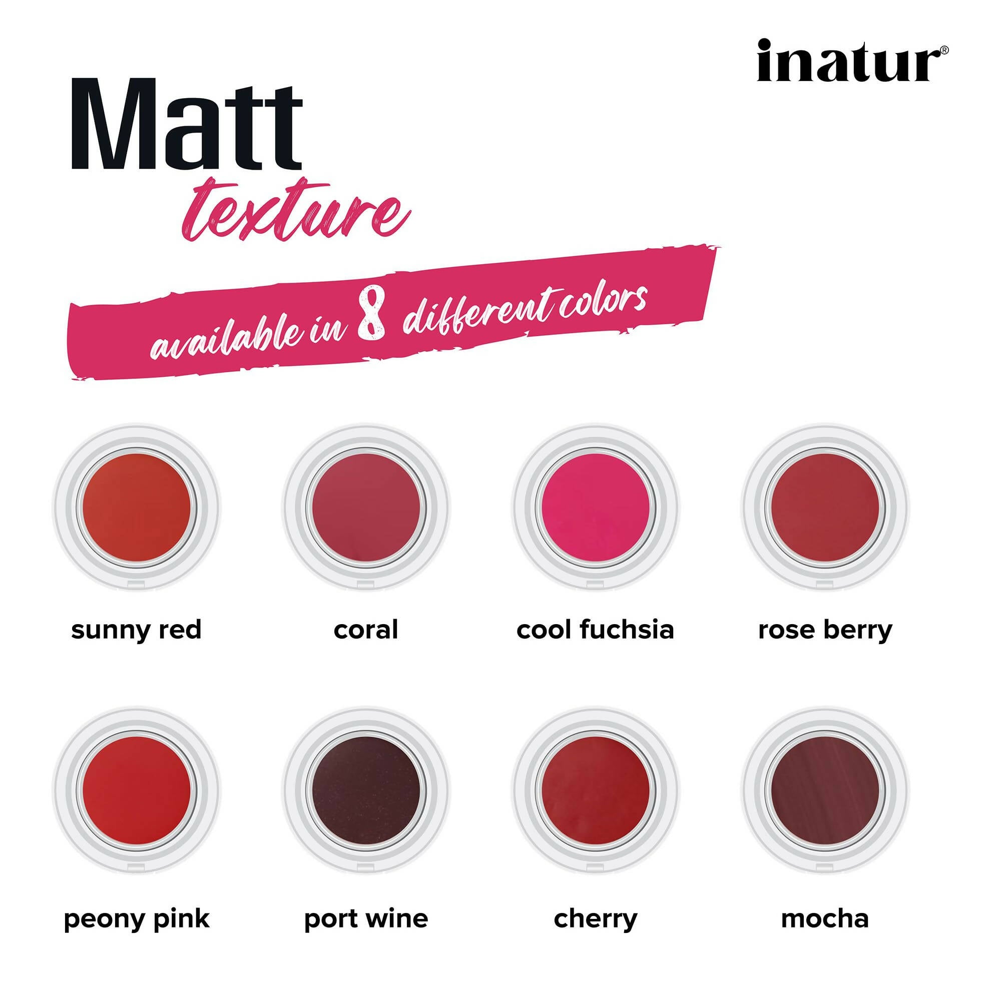 Inatur Lip and Cheek Tint Cool Fushia - Distacart