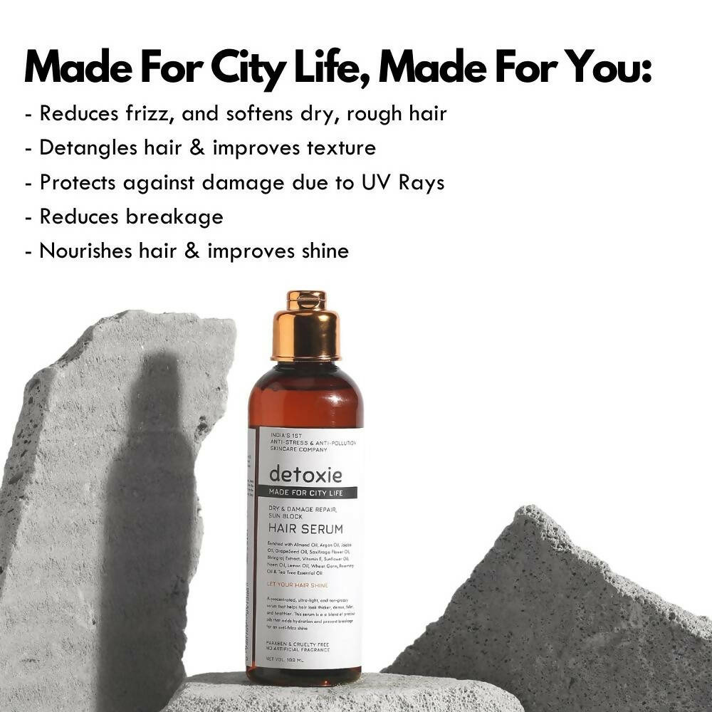 Detoxie Dry & Damage Repair Sun Block Hair Serum - Distacart