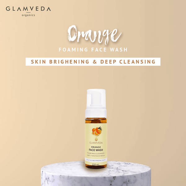 Glamveda Orange Anti Tan Foaming Face Wash