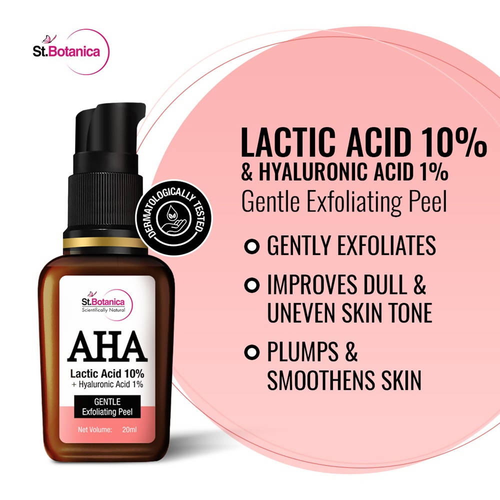 St.Botanica AHA Lactic Acid 10% + Hyaluronic Acid 1% Gentle Exfoliating Peel