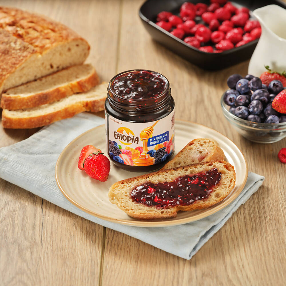 Eatopia Mixed Berry Honey Jam - Distacart