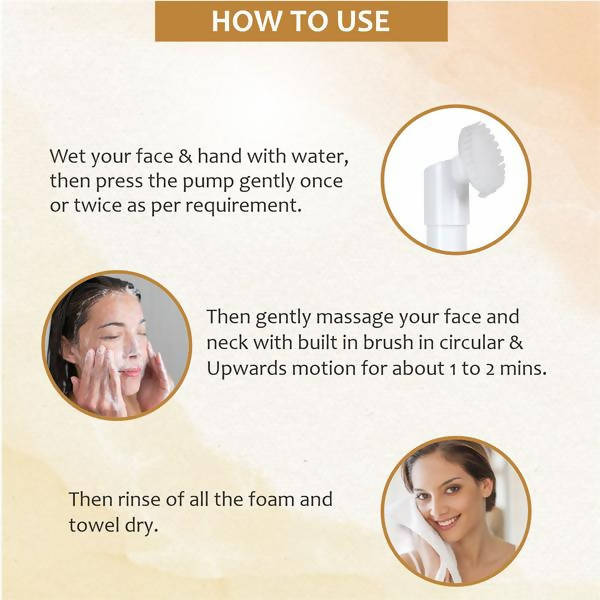 Glamveda Rice Water Brightening Foaming Face Wash With Soft Silicone Brush