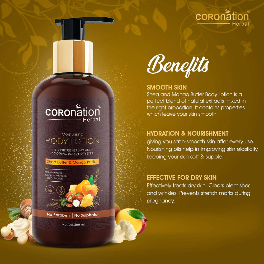 Coronation Herbal Shea Butter & Mango Butter Body Lotion - Distacart