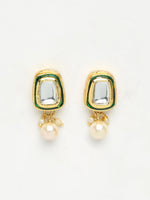 Thumbnail for Stone Kundan Earrings - Ruby Raang - Distacart