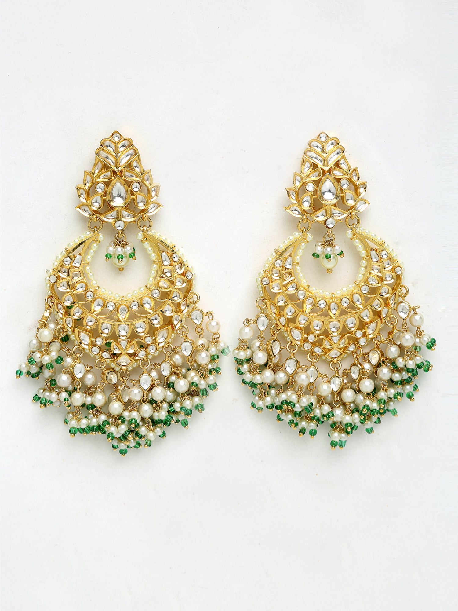 Kundan Stone Earrings - Ruby Raang - Distacart