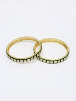 Thumbnail for Meenakari Bangles Set Of 2 - Ruby Raang - Distacart