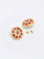 Thumbnail for Kundan & Pearl Studs - Ruby Raang - Distacart