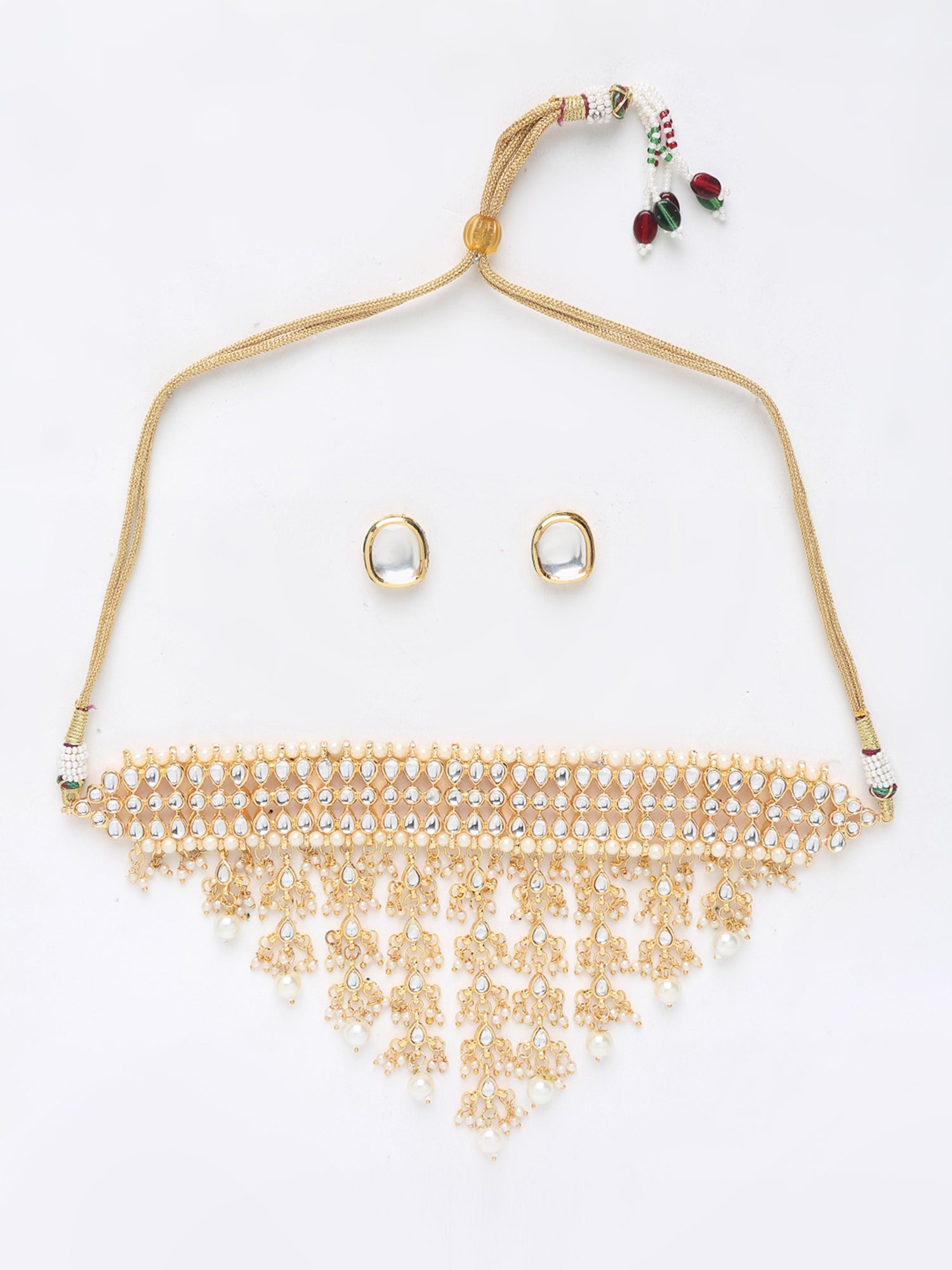 Kundan Choker With Studs - Ruby Raang - Distacart