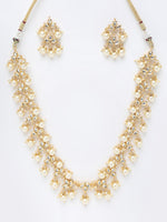 Thumbnail for Kundan Neckpiece With Earrings - Ruby Raang - Distacart