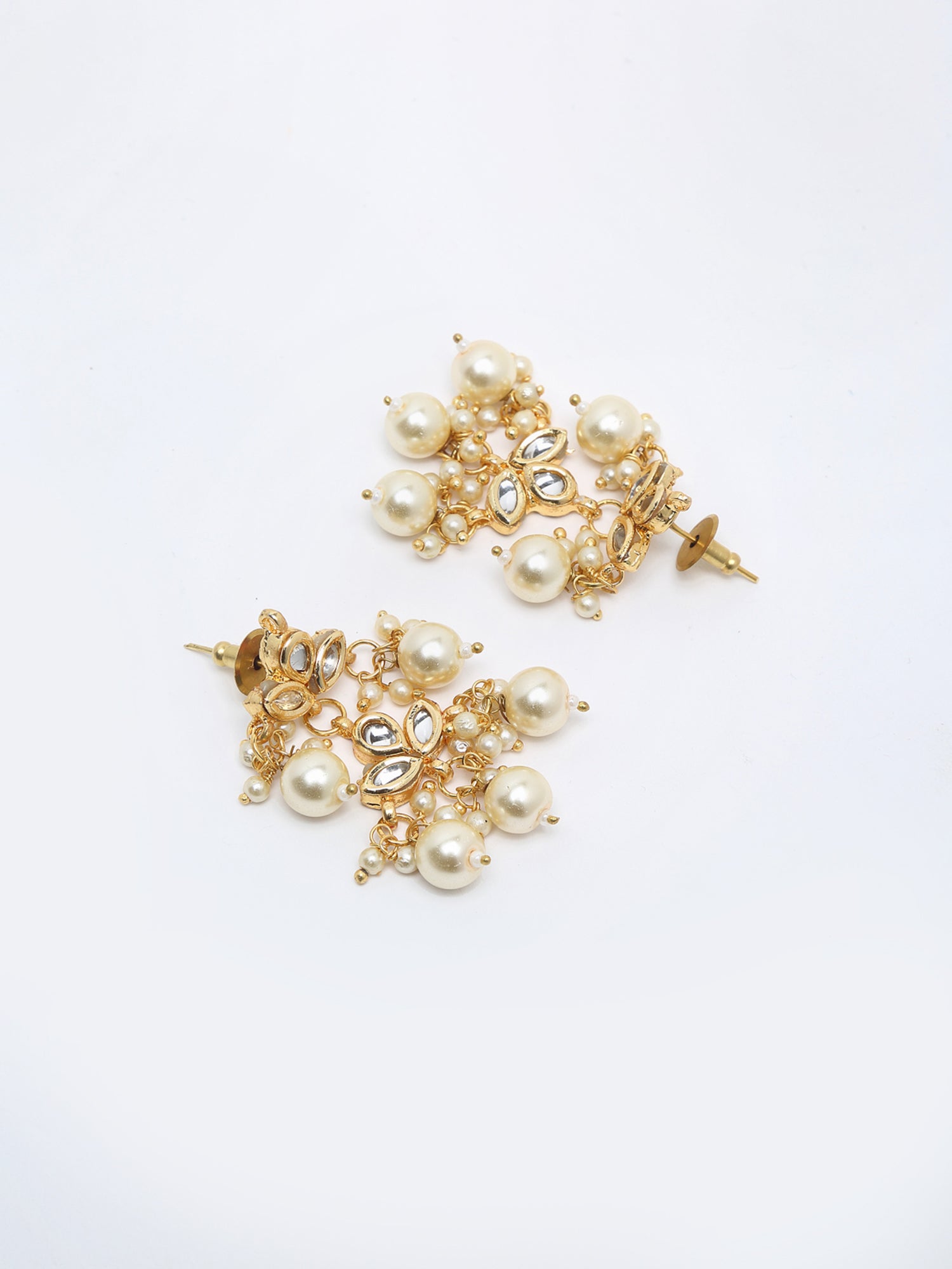 Kundan Neckpiece With Earrings - Ruby Raang - Distacart