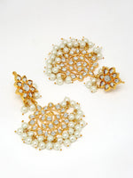 Thumbnail for Gold Plated Kundan Choker With Earrings & Maang Tika - Ruby Raang - Distacart