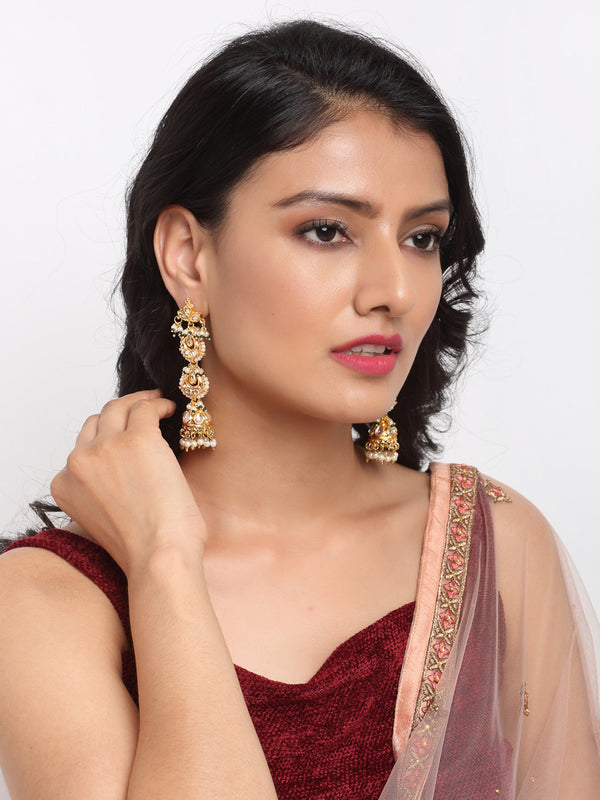 Kundan Earrings - Ruby Raang - Distacart