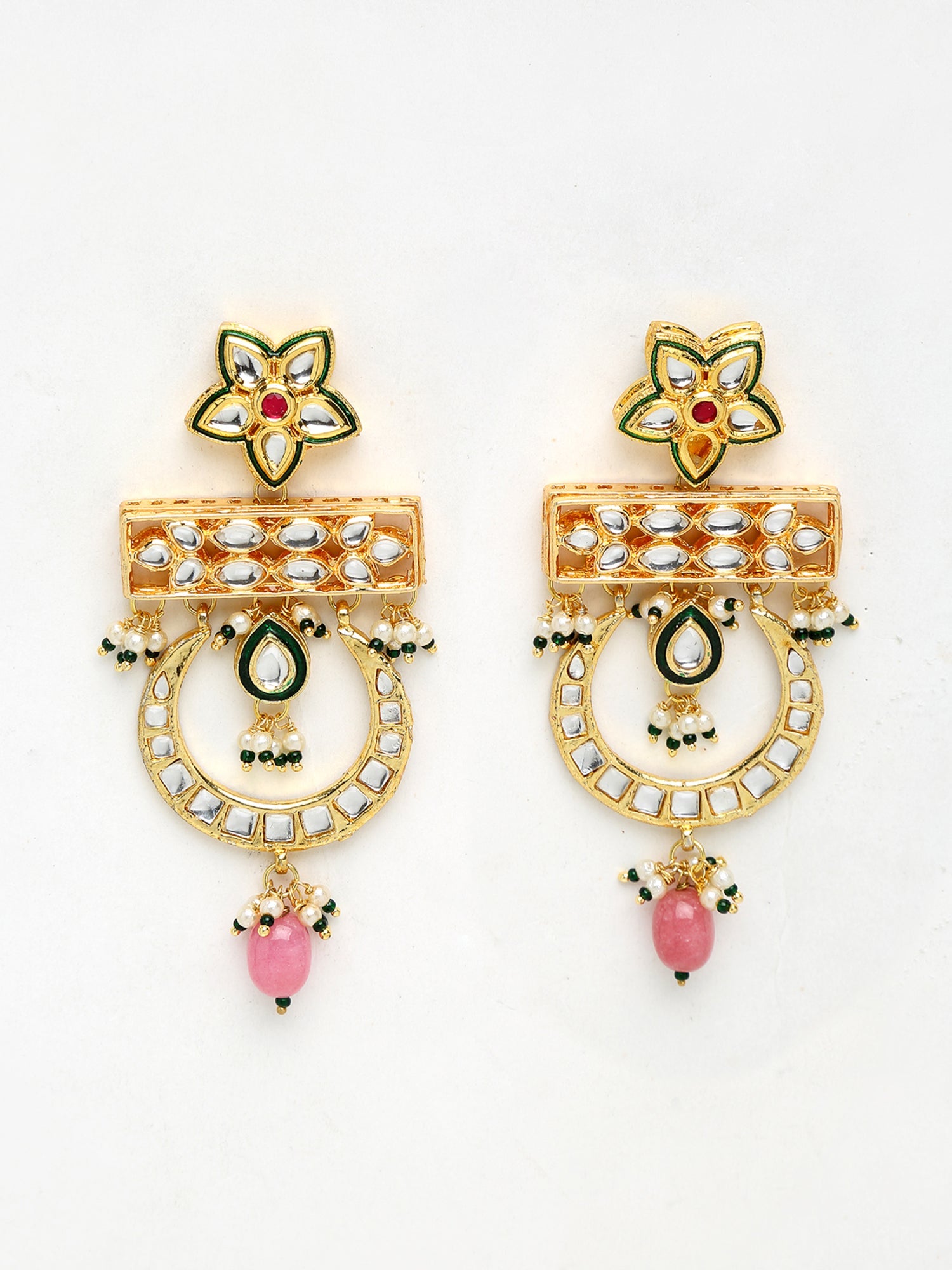 Kundan Earrings - Ruby Raang - Distacart