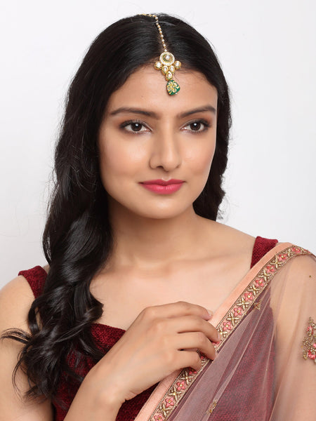 Kundan Maang Tikka - Ruby Raang - Distacart