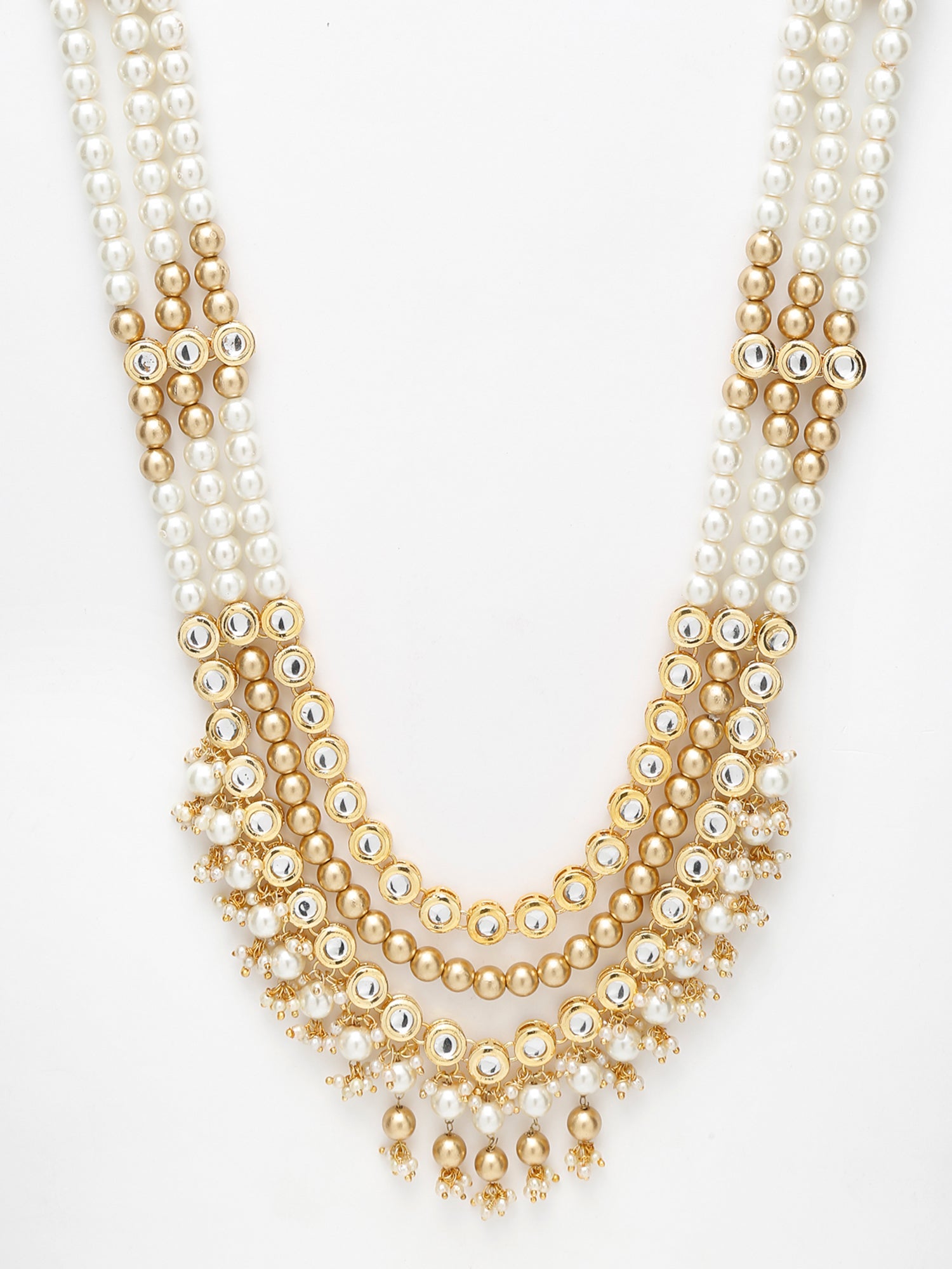 Gold Plated And Kundan Neckpiece - Ruby Raang - Distacart