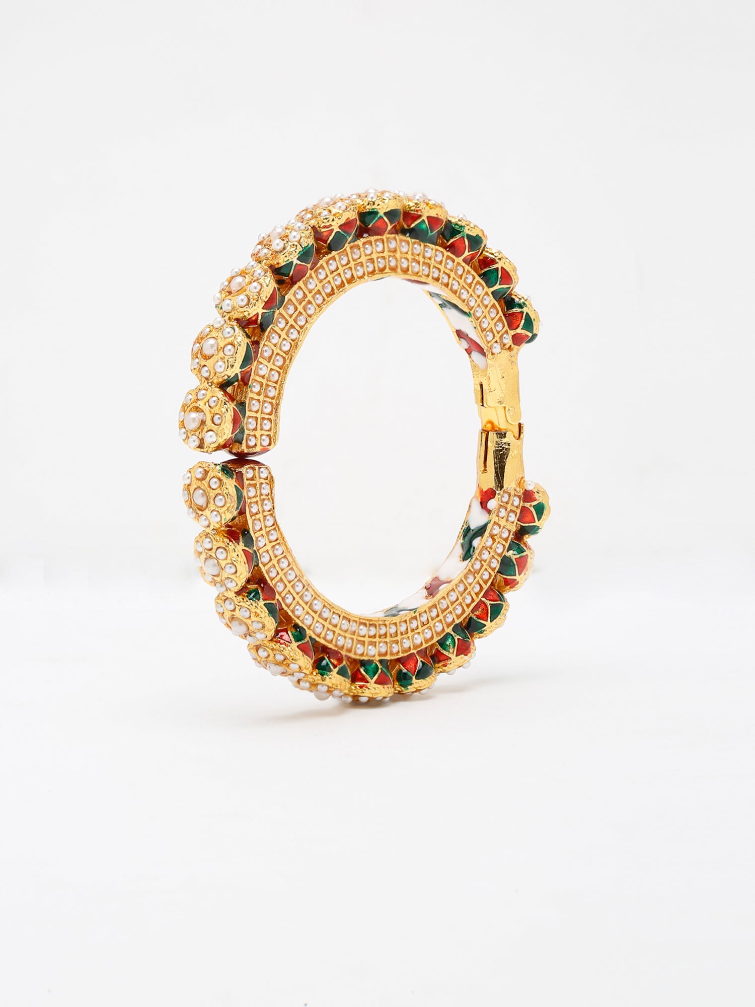 Pearl Embellished Bangle - Ruby Raang - Distacart