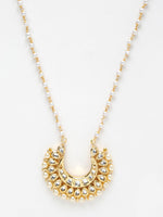 Thumbnail for Long Kundan Pearl Neckpiece - Ruby Raang - Distacart