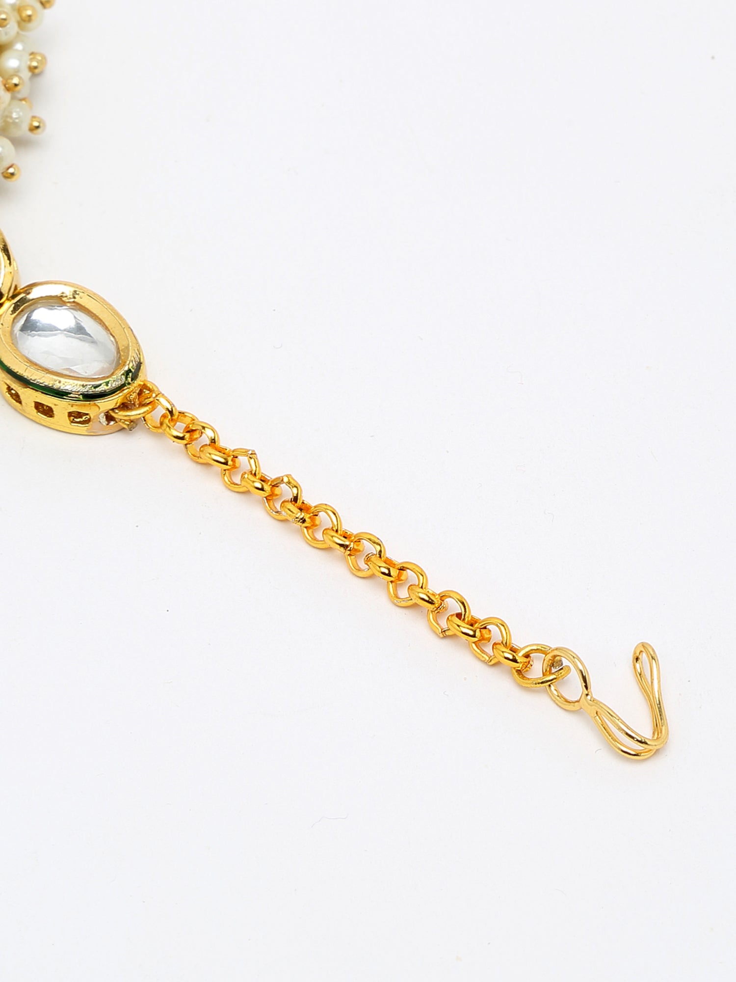 Kundan And Pearl Maang Tikka - Ruby Raang - Distacart