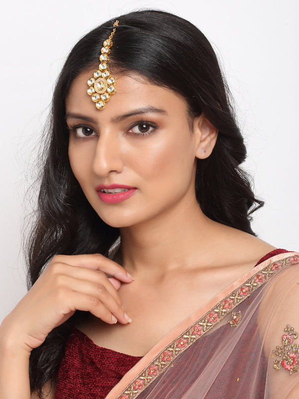 Kundan Maang Tikka - Ruby Raang - Distacart